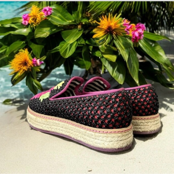 M Missoni Embroidered raffia platform espadrilles - Picture 11 of 14